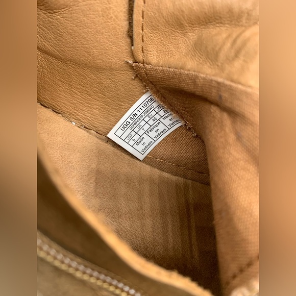 UGG Briena Hi Top Sneaker Camel Color Size 9 with UGG Sheepskin Care Kit - Picture 5 of 10